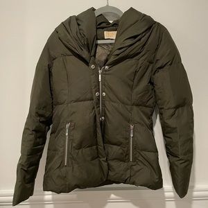 Michael Kors Army Green Puffer Coat